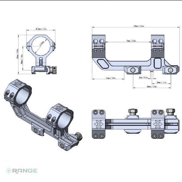 Моноблочне кріплення Vector Optics 30mm 1 - Piece Extended Picatinny AR Mount (XASR - 3031) 01034 фото